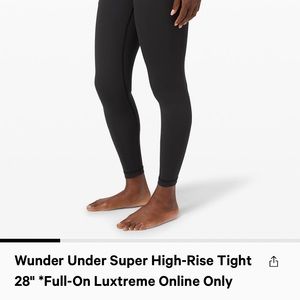 Lululemon super high rise wunder under